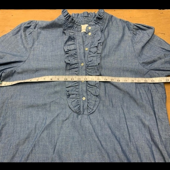 J. Crew Blue Long Sleeve Dress - Picture 8 of 9